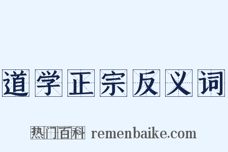 道学正宗反义词是什么意思的图片